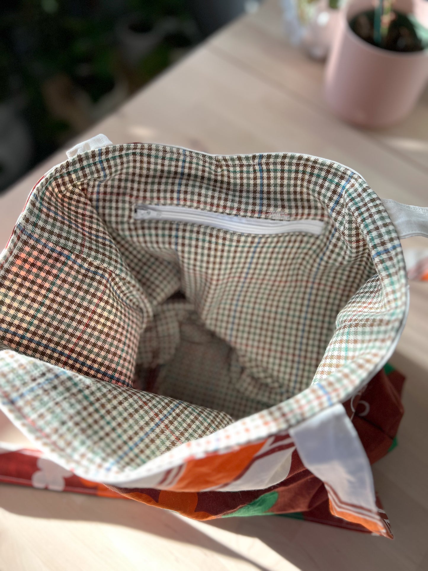 brown tote bag