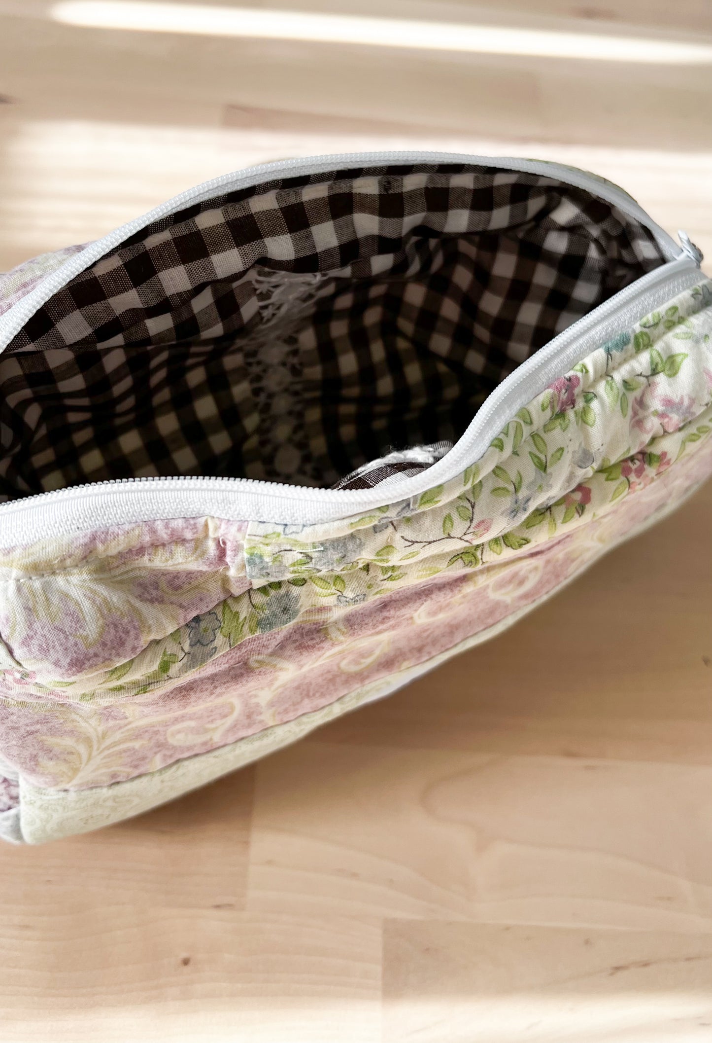 quilted purple bum bag - 1 pocket
