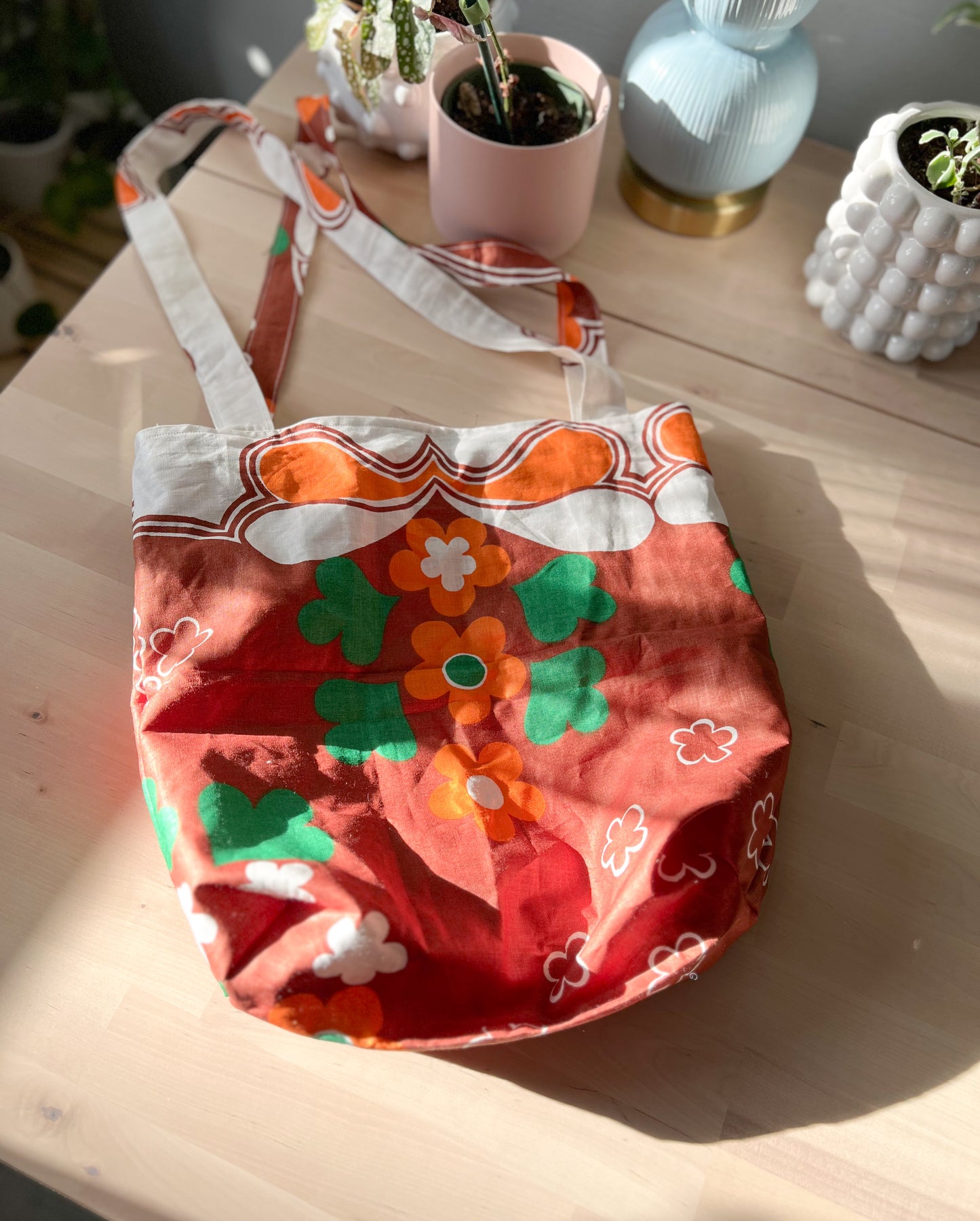 brown tote bag