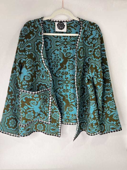 blue cherub cardigan jacket - small/medium