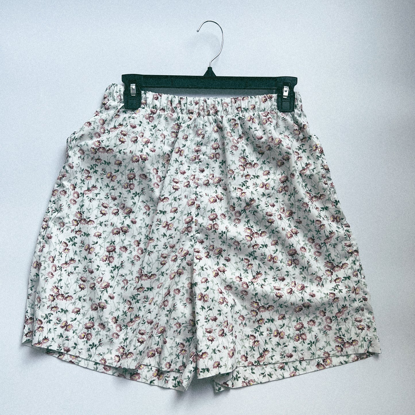 red flower shorts - large